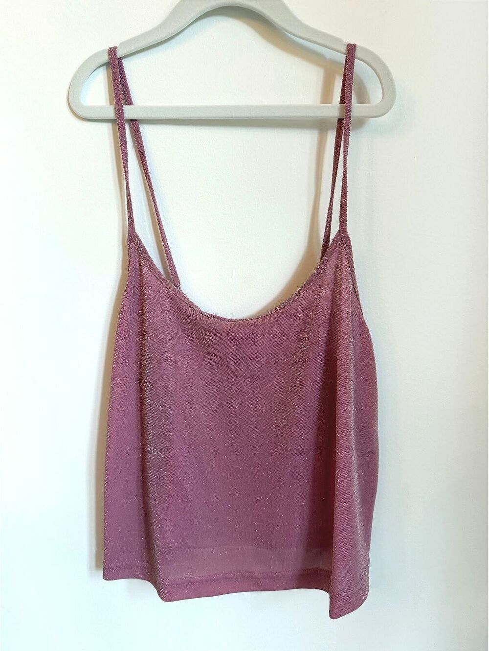 Vintage Juicy Couture Pink Metallic Sheer Camisole Tank Top Size S Y2K